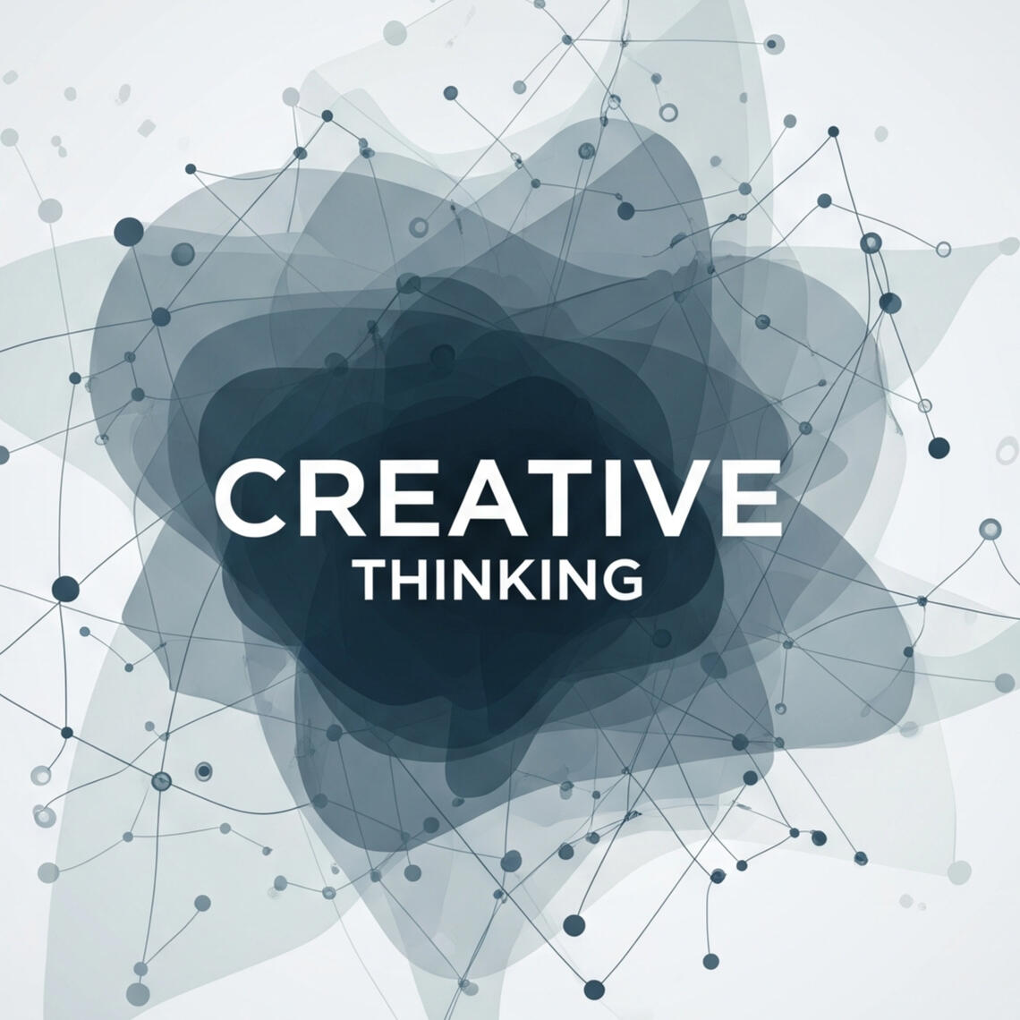 Abstract digital artwork illustrating creative thinking and strategic insight through interconnected lines, subtle gradients, and a central glowing form, symbolizing innovative problem-solving in a professional context.